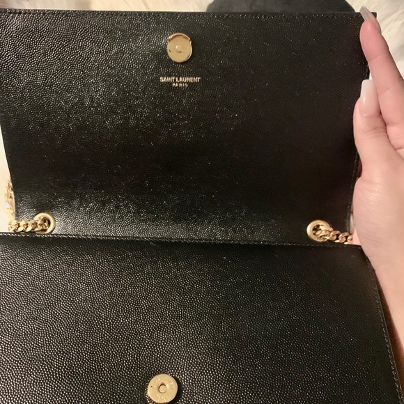 Authentic YSL black & gold chain clutch/purse - Picture 6 of 8